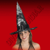 CAPPELLO STREGA NERO/ARGENTO festa di halloween categoria