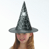 CAPPELLO STREGA IN TESSUTO PLASTIFICATO festa di halloween categoria