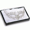 MASCHERA PREZIOSA METALLO STRASS ARGENTO festa di halloween categoria